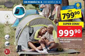 Lidl Pop-up kempinkový stan pro 2 osoby nabídka