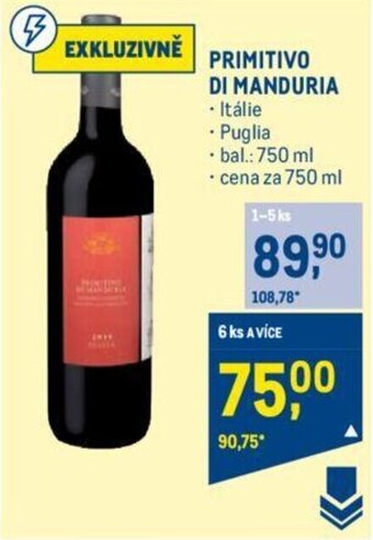 Makro PRIMITIVO DI MANDURIA nabídka