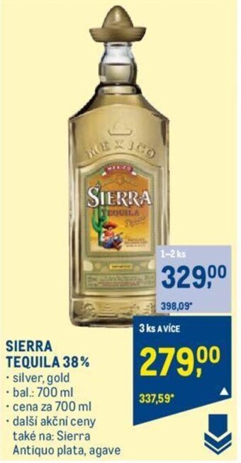 Makro SIERRA TEQUILA 38% nabídka