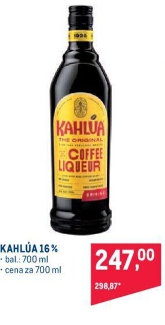 Makro KAHLÚA 16% nabídka