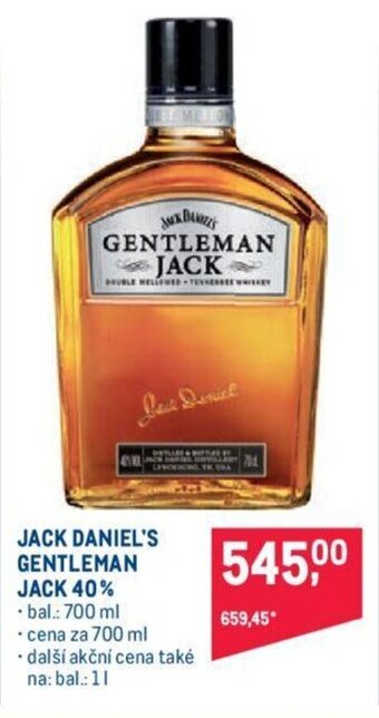 JACK DANIEL'S GENTLEMAN JACK 40%