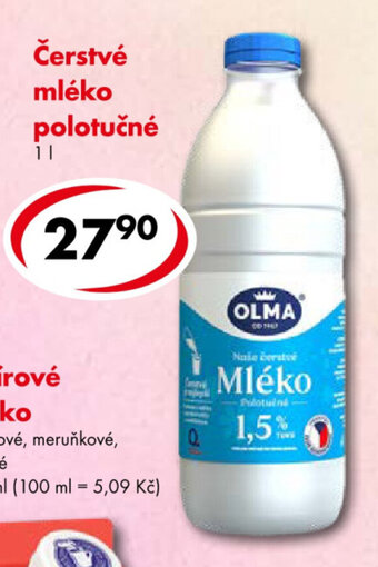 CBA Čerstvé mléko polotučné nabídka