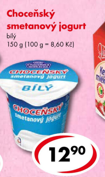 CBA Choceňský smetanový jogurt nabídka