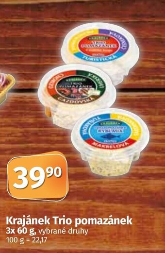 COOP TIP Krajánek Trio pomazánek nabídka