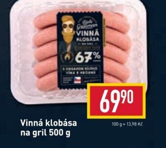 Billa Vinná klobása na gril 500 g nabídka