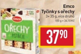Billa Emco Tyčinky s ořechy 3x 35 g nabídka