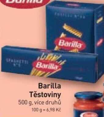 Billa Barilla Těstoviny 500 g. více druhů nabídka