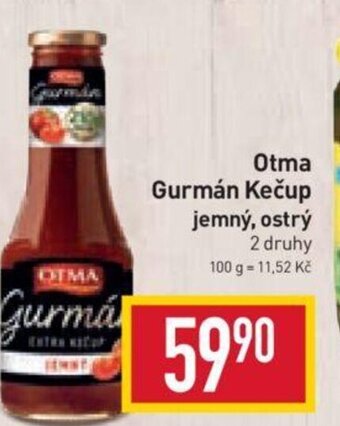 Billa Otma Gurmán Kečup jemný, ostrý nabídka