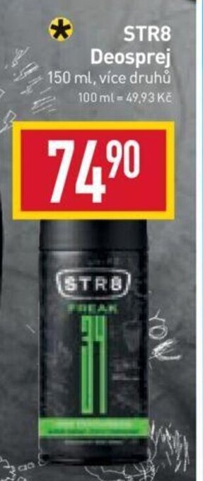 Billa STR8 Deosprej 150 ml nabídka