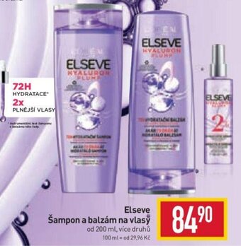 Billa Elseve Šampon a balzám na vlasy nabídka