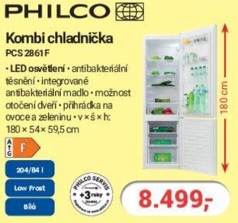 Planeo Elektro PHILCO Kombi chladnička nabídka