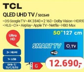 TCL QLED UHD TV/50C649