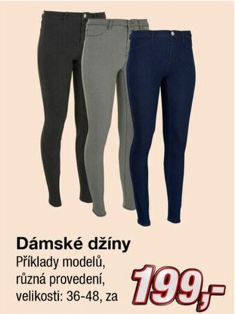 Kik Dámské džíny Příklady modelů, různá provedení, velikosti: 36-48, za nabídka