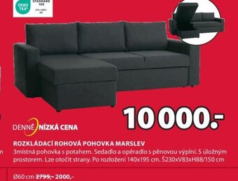 JYSK ROZKLÁDACÍ ROHOVÁ POHOVKA HAMPEN nabídka