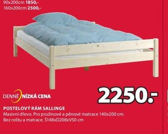 JYSK POSTELOVÝ RÁM SALLINGE nabídka