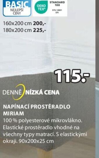 JYSK NAPÍNACÍ PROSTĚRADLO MIRIAM nabídka