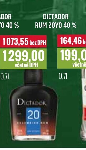 Ratio DICTADOR RUM 12YO 40% nabídka