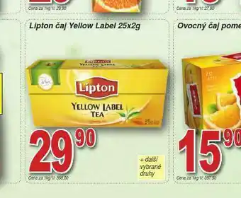 Lidl Lipton čaj yellow label nabídka