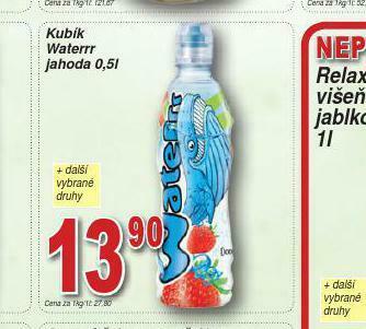 Lidl Kubík waterrr jahoda nabídka