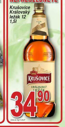 Lidl Pivo krušovice královský ležák 12 nabídka