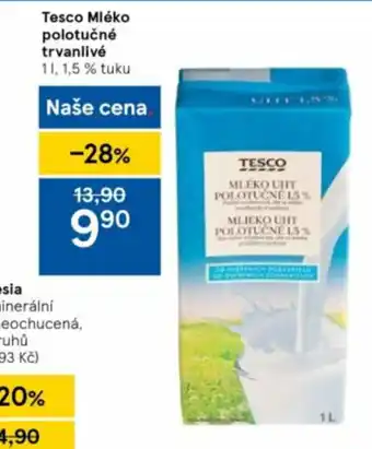 F&F Tesco mléko polotučné trvanilvé 1l nabídka