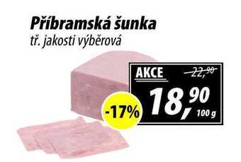 ZEMAN Příbramská šunka tř. jakosti výběrová,100 g nabídka