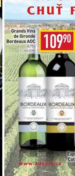 Billa Grands vins de gironde bordeaux aoc 0,75l nabídka