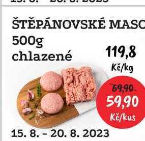 RABBIT řeznictví Štěpánovské maso 500g chlazené nabídka