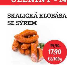 RABBIT řeznictví Skalická klobása se sýrem 100g nabídka