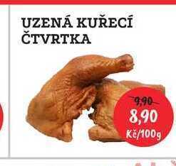RABBIT řeznictví Uzená kuřecí čtvrtka 100g nabídka