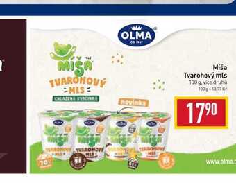 Billa Míša tvarohový mls 130 g nabídka