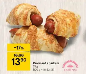 Croissant s párkem 75g