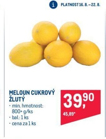 Makro MELOUN CUKROVÝ ŽLUTÝ nabídka