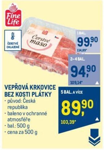 Makro VEPŘOVÁ KRKOVICE BEZ KOSTI PLÁTKY nabídka