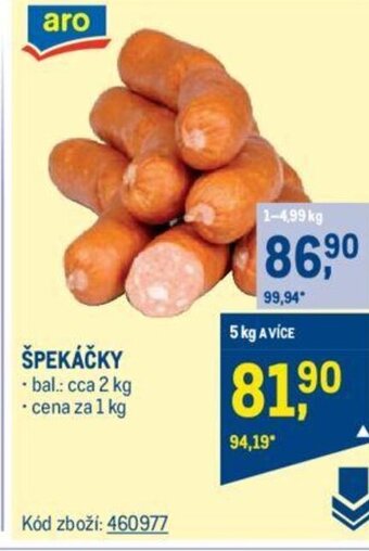Makro ŠPEKÁČKY nabídka