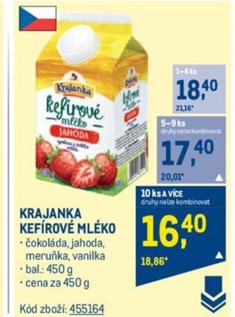 Makro KRAJANKA KEFÍROVÉ MLÉKO nabídka