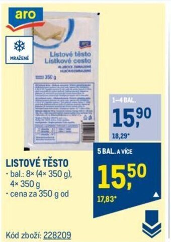 Makro LISTOVÉ TĚSTO nabídka