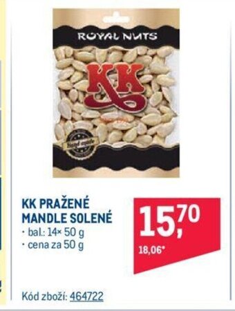 Makro KK PRAŽENÉ MANDLE SOLENÉ nabídka