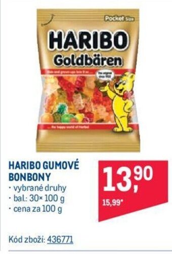 Makro HARIBO GUMOVÉ BONBONY nabídka