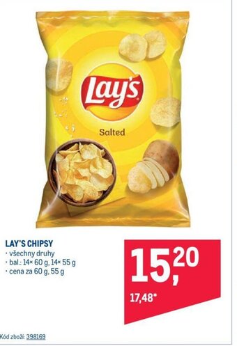 Makro LAY'S CHIPSY nabídka