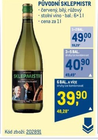 Makro PŮVODNÍ SKLEPMISTR nabídka