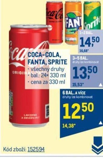 Makro COCA-COLA, FANTA, SPRITE nabídka