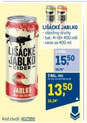 Makro LIŠÁCKÉ JABLKO nabídka