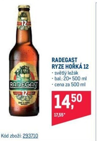 Makro RADEGAST RYZE HOŘKÁ 12 nabídka
