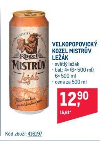 Makro VELKOPOPOVICKÝ KOZEL MISTRŮV LEŽÁK nabídka