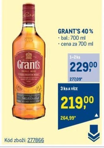 Makro GRANT'S 40% . nabídka
