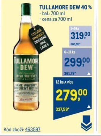 Makro TULLAMORE DEW 40% nabídka