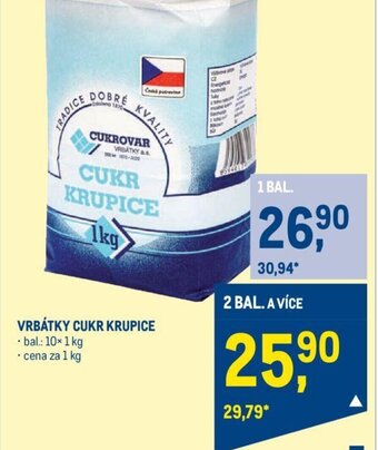 Makro VRBÁTKY CUKR KRUPICE nabídka