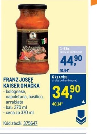 Makro FRANZ JOSEF KAISER OMÁČKA nabídka