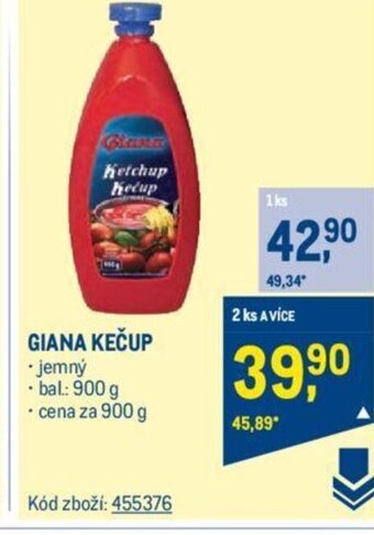 Makro GIANA KEČUP nabídka